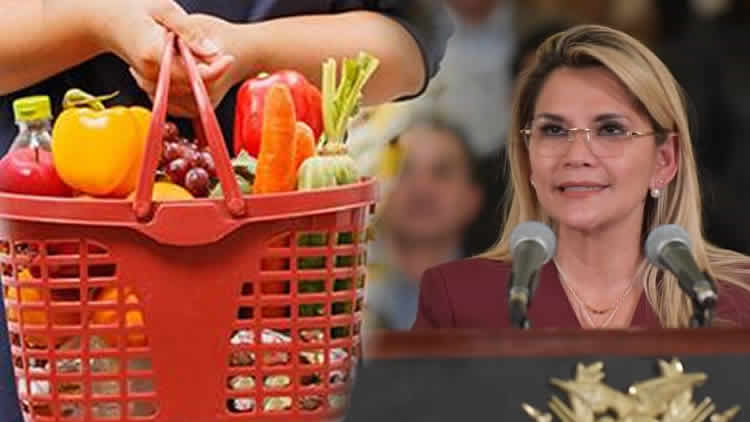 La presidenta Jeanine Áñez anuncia que distribuirán una canasta familiar gratuita a 1,6 millones de hogares La presidenta Jeanine Áñez anuncia que distribuirán una canasta familiar gratuita a 1,6 millones de hogares