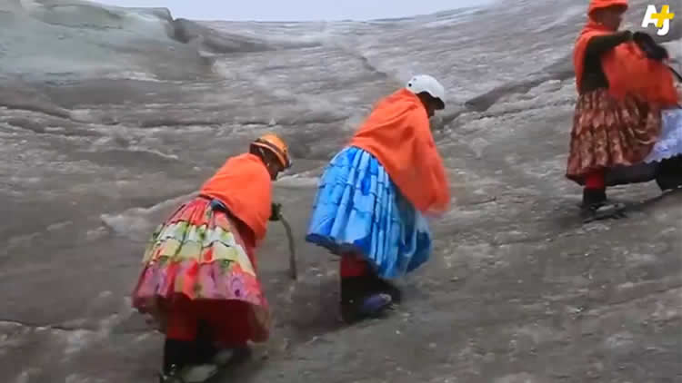 cholitas escaladoras impartirán talleres a otras mujeres sobre el turismo de montaña.