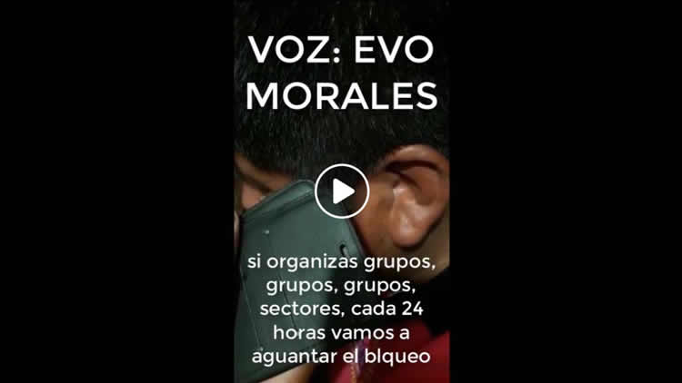 Evo Morales coordina movilizaciones desde México.