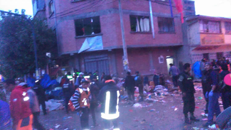 Explosión de una garrafa de gas Explosión de una garrafa de gas