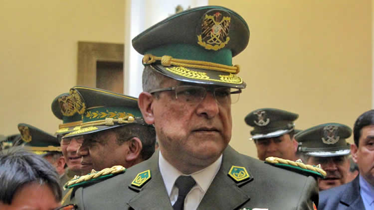 Faustino Mendoza Arce nuevo comandante general de la Policía Boliviana.