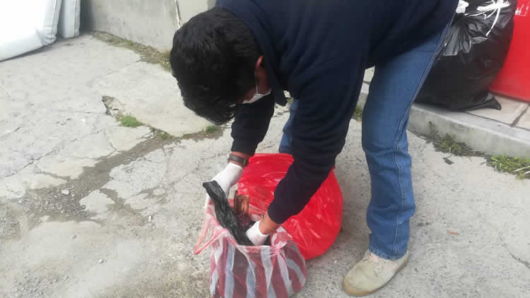 FELCC realizó el levantamiento legal de una extremidad inferior perteneciente a un cuerpo humano fue encontrada en el Hospital de Clínicas de la ciudad de La Paz.