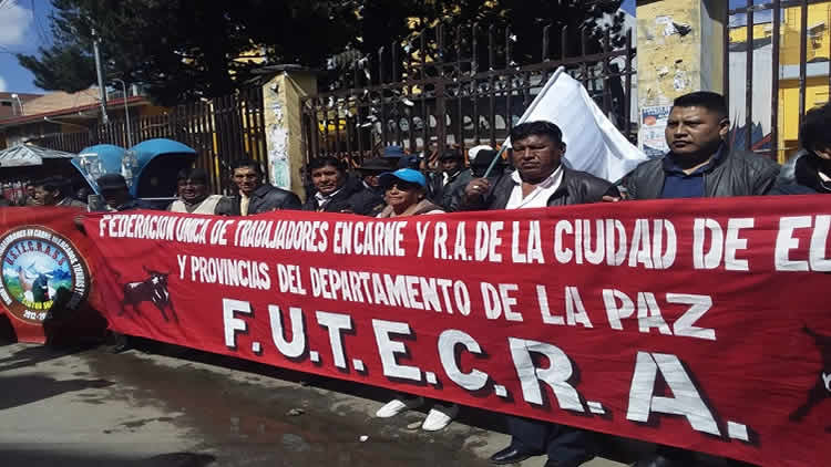 Federación Única de Trabajadores en Carne y Ramas Anexas (Futecra) de la ciudad de El Alto y provincias.