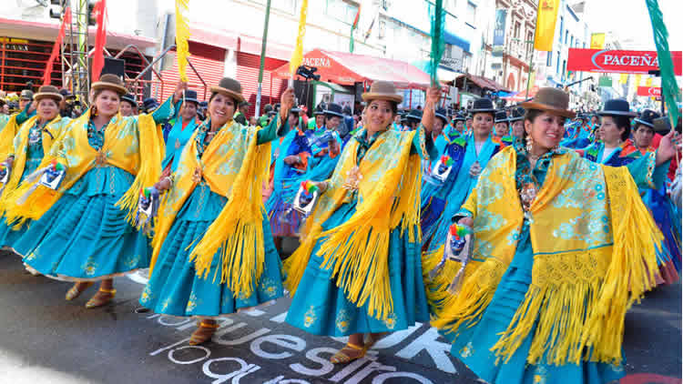 Fiesta del Gran poder en la ciudad de La Paz Bolivia.