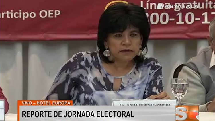 Katia Uriona, presidenta del Tribunal Supremo Electoral (TSE). Katia Uriona, presidenta del Tribunal Supremo Electoral (TSE).