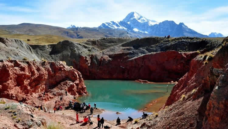 Vista de la laguna de colores de El Alto