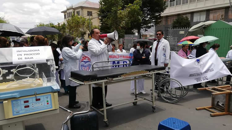 Médicos saldrán mañana con maquinaria obsoleta a bloquear avenidas de los hospitales.