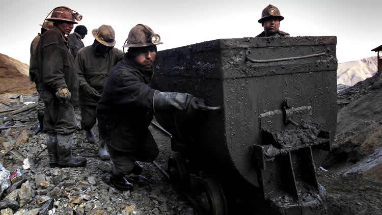 Exportación de minerales en Bolivia.