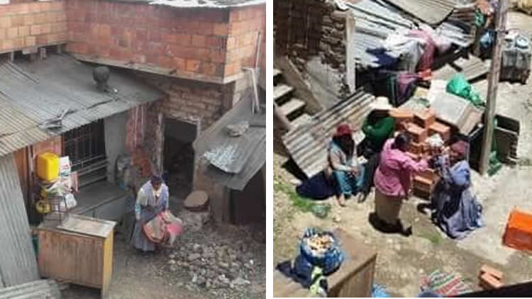 Mujer de la tercera edad que fue desalojada en plena cuarentena en El Alto.