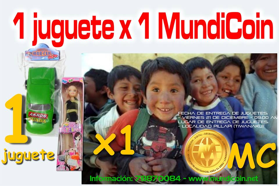 Mundo Virtual, recolectará juguetes el 8 de diciembre en la plaza Libertad de la zona 16 de Julio de El Alto
