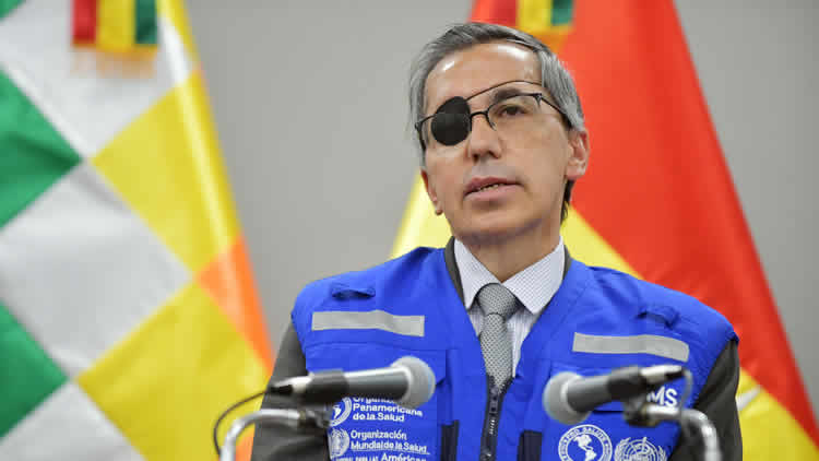 El representante de la (OPS/OMS), Alfonso Tenorio, en una anterior conferencia de prensa El representante de la (OPS/OMS), Alfonso Tenorio, en una anterior conferencia de prensa