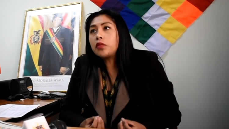 Pamela Ajnota, jefa de la Unidad de Despatriarcalización del Viceministerio de Descolonización.