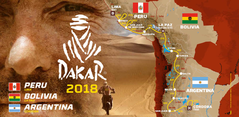 Recorrido del Rally Dakar 2018 en Bolivia