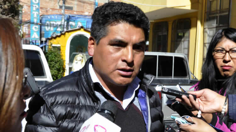 Raúl Canaza, presidente de la Fejuve de El Alto. 