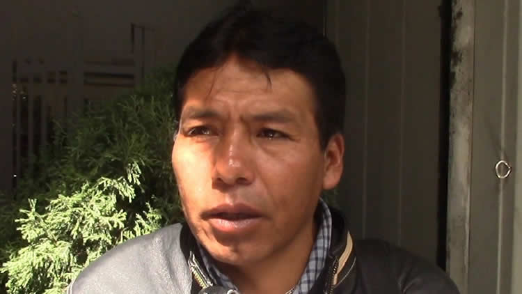 Presidente de la Federación de Juntas Vecinales de la ciudad de El Alto Sandro Ramirez.