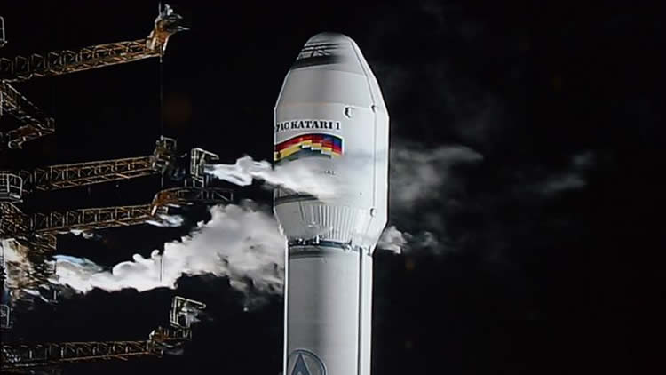 El lanzamiento del satélite boliviano Túpac Katari (TKSAT-1) El lanzamiento del satélite boliviano Túpac Katari (TKSAT-1)