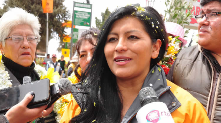 Soledad Chapetón, alcaldesa de la ciudad de El Alto.