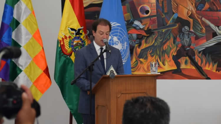 Thierry Rostan, representante en Bolivia de la Oficina de Naciones Unidas Contra la Droga y el Delito (UNODC).