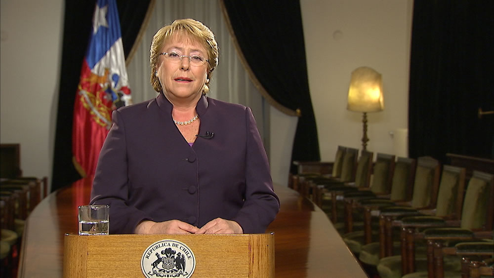 Michelle Bachelet, presidenta de Chile.