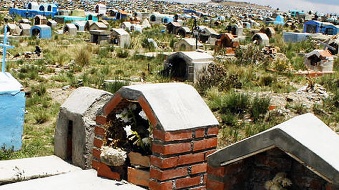 Cementerio de Mercedario en El Alto. (Foto:La Razón)