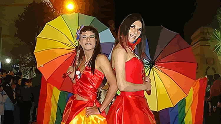 Desfile de las personas transexuales y transgénero.