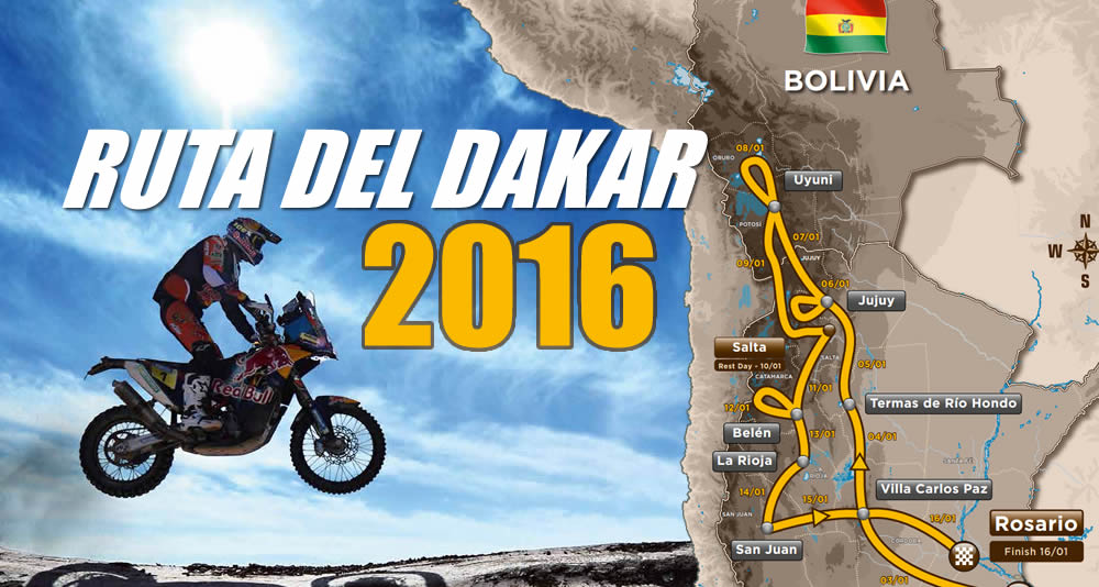 Ruta del Rally Dakar 2016 en Bolivia