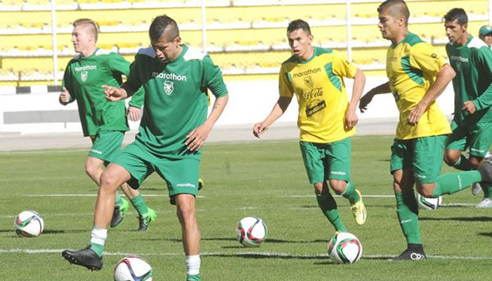 En el ultimo entrenamiento frente a los medios, antes de Ecuador vs Bolivia