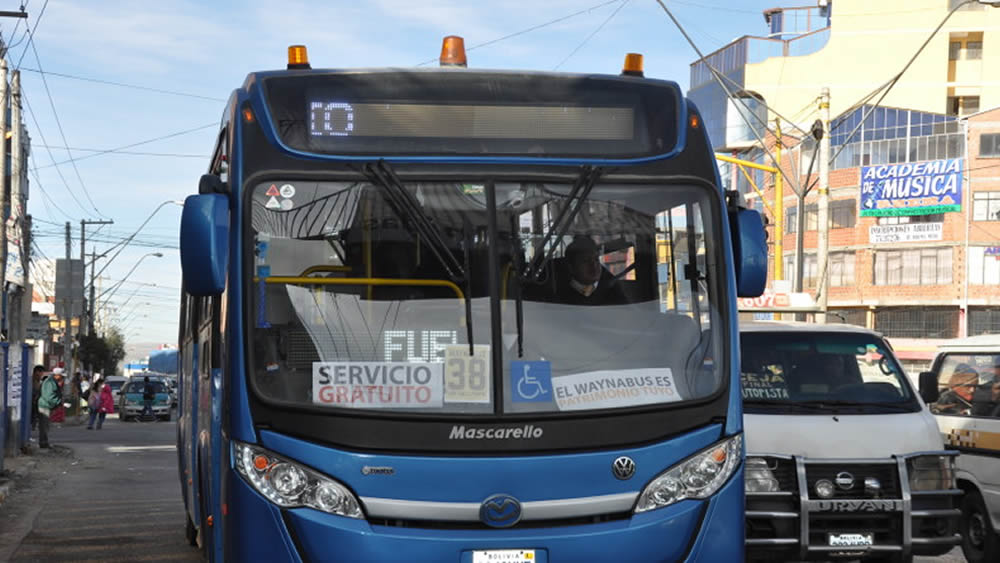 Servicio de Wayna Buses en El Alto.