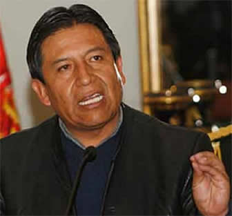 David Choquehuanca, canciller boliviano.