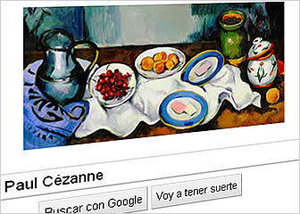Doodle de Google dedicado a Paul Cézanne.