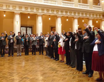 Presidente posesiona a nuevo gabinete de ministros de Bolivia.