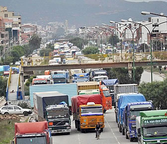 El bloqueo en la avenida Blanco Galindo