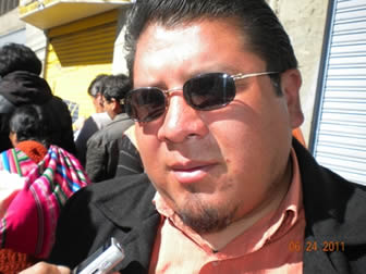 Rúben Paz, dirigente de la Fejuve de El Alto