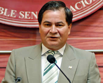 Roger Pinto, jefe de la bancada opositora en la Cámara de Senadores
