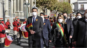 Aniversario de Bolivia: Actos protocolares se realizaron bajo estrictas medidas de bioseguridad