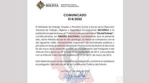 Feriado nacional por el 
