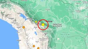 Sismo de 4.9 grados alarma a Cochabamba en la madrugada