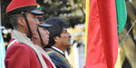 Homenaje a 190 años de Bolivia inicia con salvas de fusilería y ofrendas florales