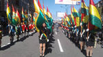 Estudiantes de El Alto desfilaron en homenaje al 16 de julio