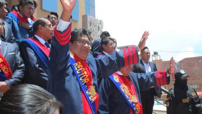 Después de ganar con el 95 por ciento Rector y Vicerrector fueron posesionados en la UPEA 