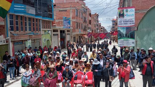 Zona 16 de Julio estrena pavimento rígido y marca otra inversión millonaria en El Alto