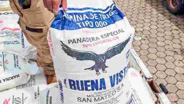 Decomisan harina de contrabando en Santa Cruz