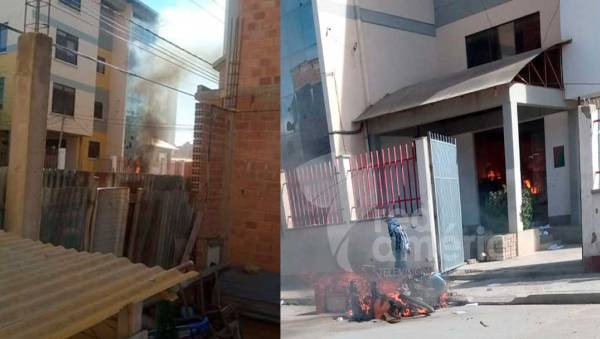 Incendian Subalcaldía del Distrito 8 de El Alto en medio de tensión por bloqueos en Senkata