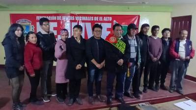 Fejuve El Alto 6 de Marzo posesiona a nuevo directorio de Juventudes, con llamado a la unidad 