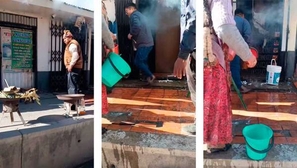 Vecinos sofocan incendio de una caseta de Yatiri en El Alto