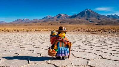 Animación de cholita inspirada en LEGO se viraliza en redes sociales